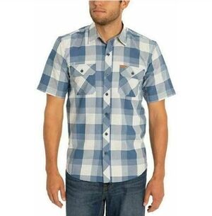 Orvis Blue and White Checkered Men's Shirt Suze Large